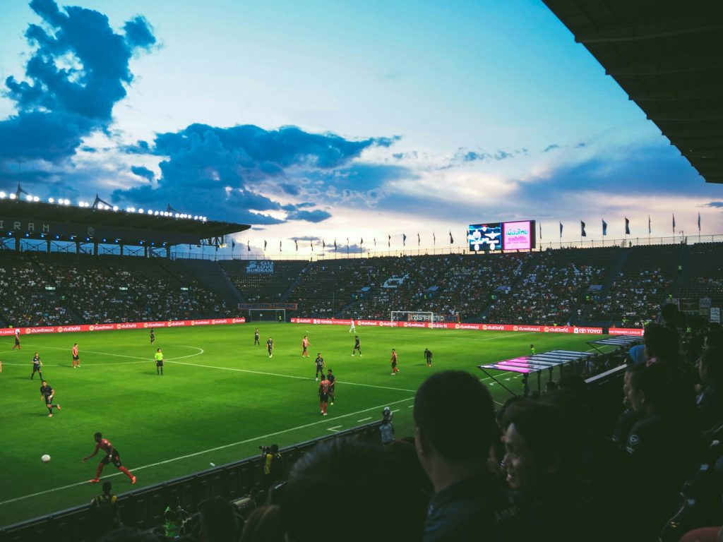 people watching soccer arena